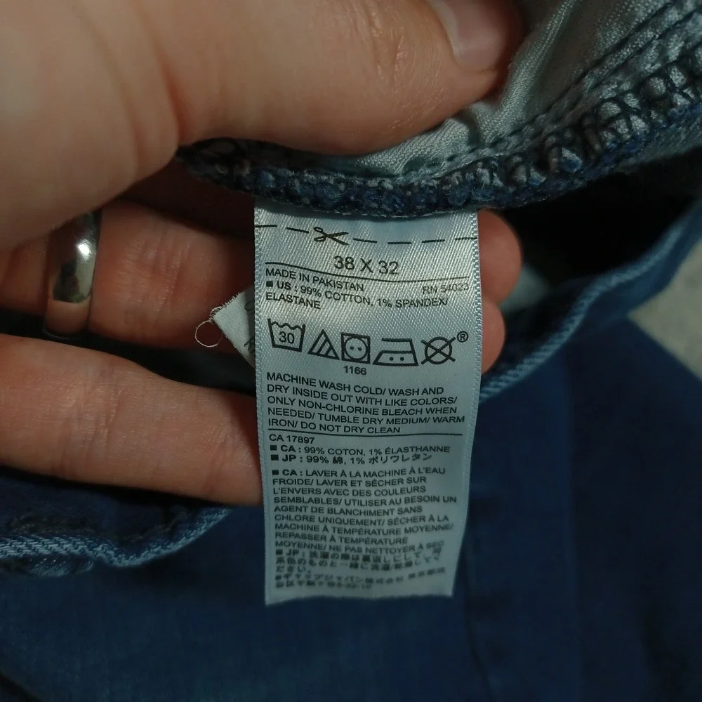 Banana Republic‎ Jeans Men 38x32 Blue Denim Slim Fit Straight Pockets Casual